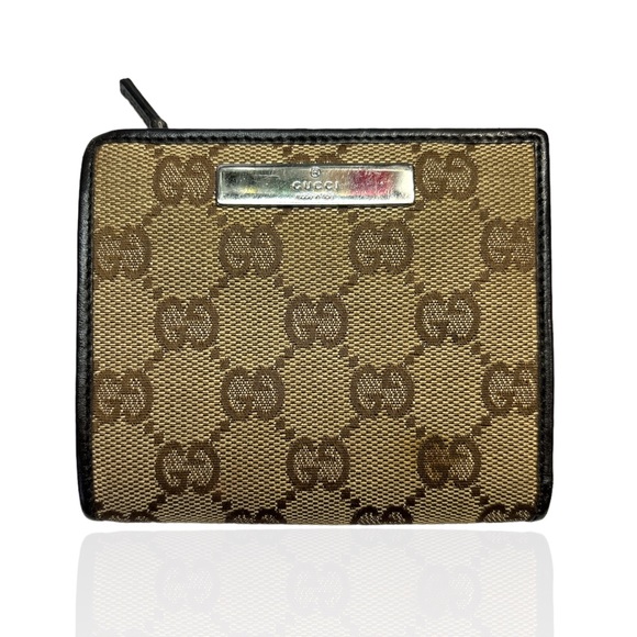 Gucci Other - GUCCI Men’s Vintage Brown Monogram Canvas Bi-Fold Wallet
